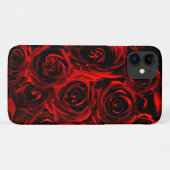 Bloemendesign met rode rozen Case-Mate iPhone case (Achterkant (horizontaal))