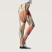 Bloemendesign met strepen Legging (Rechts)