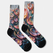 Bloemendesign op sokken (Rechts)