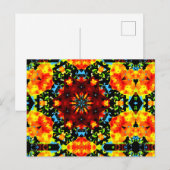 Bloemendesign Oranje Briefkaart (Voorkant / Achterkant)