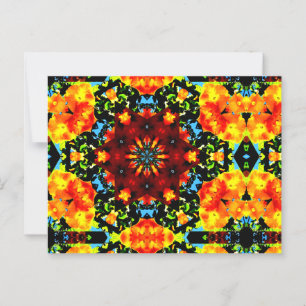 Bloemendesign Oranje Briefkaart