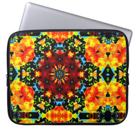 Bloemendesign Oranje Laptop Sleeve
