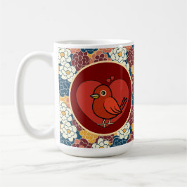 bloemendesign over de hele stof koffiemok