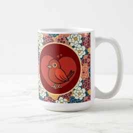 bloemendesign over de hele stof koffiemok