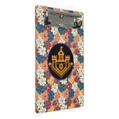 bloemendesign over de hele stof mini klembord (Schuin)