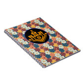bloemendesign over de hele stof notitieboek (Rechterzijde)