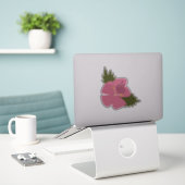 Bloemendesign Sticker (Laptop op bureau)