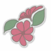 Bloemendesign Sticker (Voorkant)