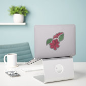 Bloemendesign Sticker (Laptop op bureau)