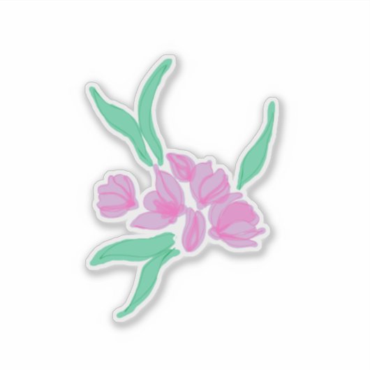 Bloemendesign Sticker (Voorkant)