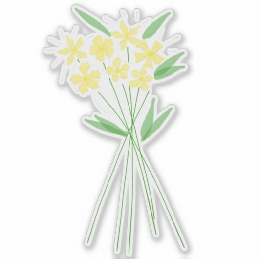 Bloemendesign Sticker (Voorkant)