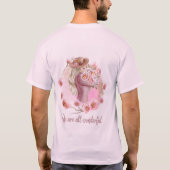 Bloemendesign T-shirt voor meisjes (Achterkant)