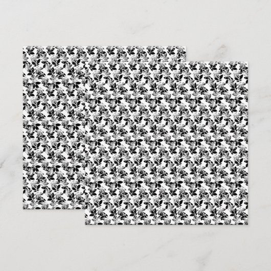 Bloemendesign Twenty One Feestdagenkaart (Voorkant / Achterkant)