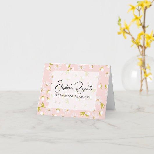 Bloemendesign voor sympathie en dank kaart (Gele Bloem)