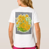 Bloemendesignprint  t-shirt (Achterkant)