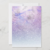 ~ Bloemendessert Lavendel Blauwe Glitters Elegante Kaart (Achterkant)