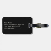 Bloemendessin op behang uit vroeger tijden in trop bagagelabel (Achterkant horizontaal)