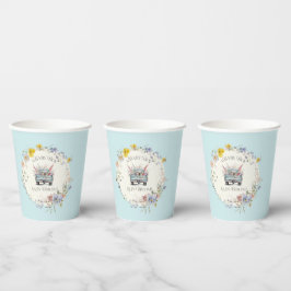 Bloemendienst Blauwe Vrachtwagen Baby Jongen in Bl Papieren Bekers