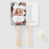 Bloemendienst Foto Order Of Service Programma Handwaaier (Voorkant en achterkant)