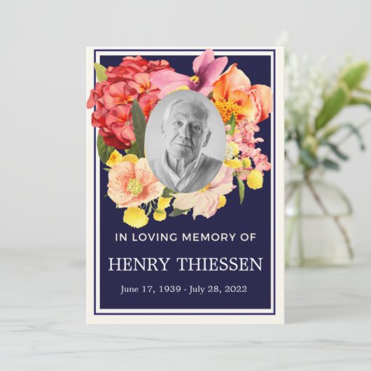 Bloemendienst Herdenkingsprogramma, Orde van Diens Kaart (Staand voorkant)