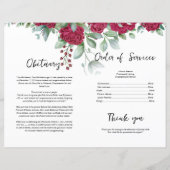 Bloemendienst Programma Sjabloon (Achterkant)