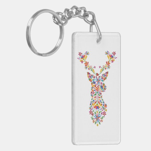 Bloemendier Gezichtsmasker Sleutelhanger (Voorkant Links)
