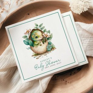 Bloemendiner-ei Aquarel Baby Shower Servet