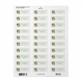 Bloemendinosaurusei Waterverf Retouradres Etiket (Full Sheet)