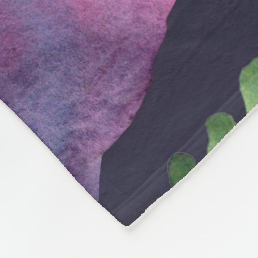 Bloemendinosaurussen: Waterverf stoffen ontwerp Fleece Deken (Hoek)