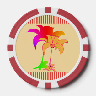 Bloemendisplay Beige Poker Chips