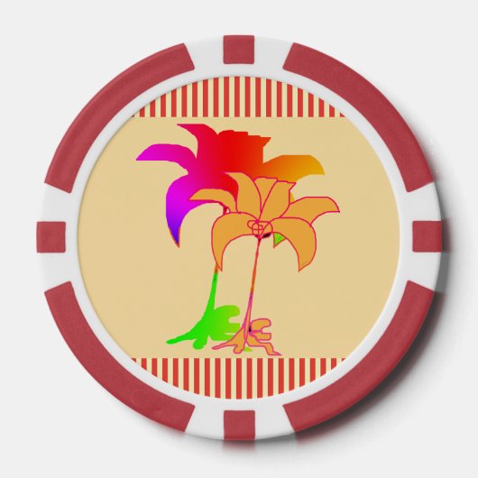 Bloemendisplay Beige Poker Chips (Voorkant)