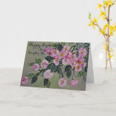 Bloemendochter-in-law Verjaardag / Wenskaart Kaart (Gele Bloem)