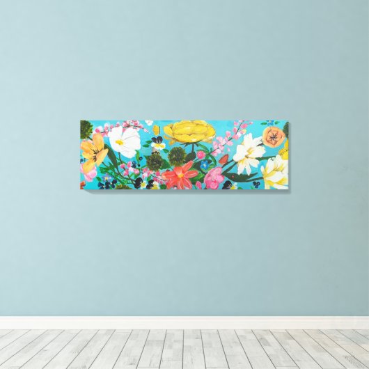 Bloemendoek Canvas Afdruk (Insitu (Houten vloer))