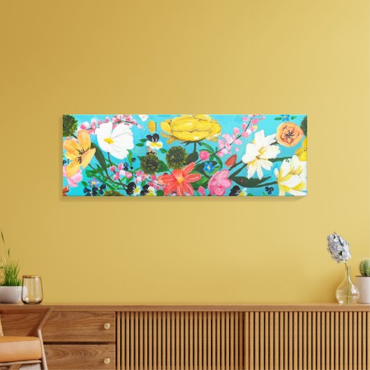 Bloemendoek Canvas Afdruk (Insitu (Woonkamer))