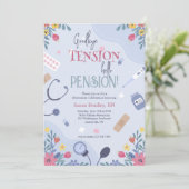 Bloemendokter of verpleegkundige Uitnodiging tot p (Staand voorkant)