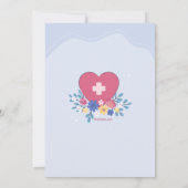 Bloemendokter of verpleegkundige Uitnodiging tot p (Achterkant)