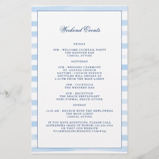 Bloemendokterankers Strand Bruiloft Welkom Itinera (Achterkant)