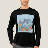 Bloemendolfijn Tri-Blend Shirt (Voorkant volledig)