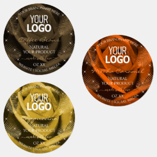 Bloemendonk Bruin Oranje Geel Product Etiket Logo Labels