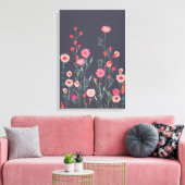 Bloemendonkere Boho Canvas Afdruk (Insitu (Woonkamer))