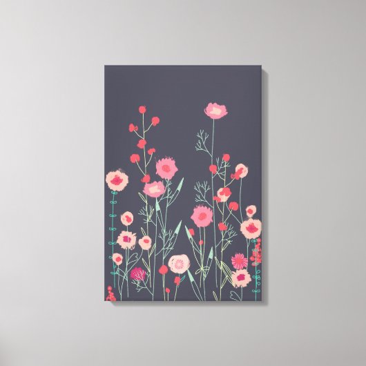 Bloemendonkere Boho Canvas Afdruk (Voorkant)