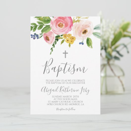 bloemendoop kaart (Staand voorkant)