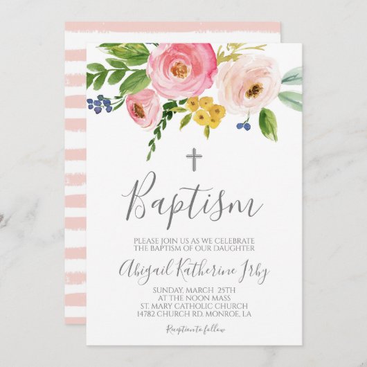 bloemendoop kaart (Voorkant / Achterkant)