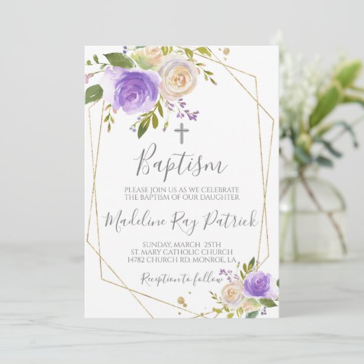 bloemendoop kaart (Staand voorkant)