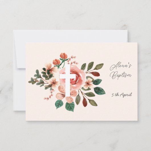 Bloemendoop met kruisvlakke RSVP (Voorkant)