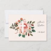 Bloemendoop met kruisvlakke RSVP Kaartje (Voorkant)