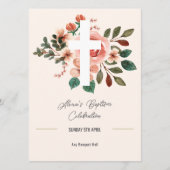 Bloemendoopmenu met elegant kruis menu (Voorkant)