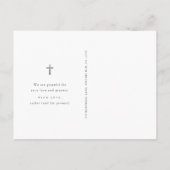 Bloemendop dank je wel met kruisfoto briefkaart (Achterkant)