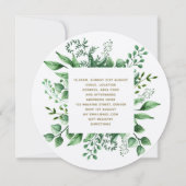 Bloemendop PHOTO Uitnodigingen Jongen of Meisje (Achterkant)