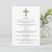 Bloemendopmenu of Doopmenu Menu (Staand voorkant)
